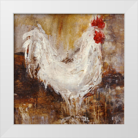Backyard Guest I White Modern Wood Framed Art Print by Maas, Jodi