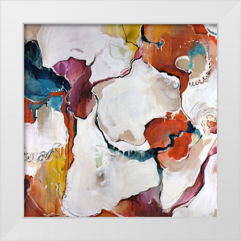 Carnival White Modern Wood Framed Art Print by Edmunds, Sydney