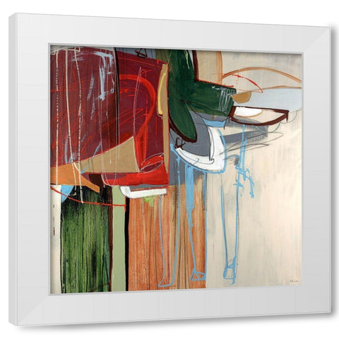 Kink White Modern Wood Framed Art Print by Edmunds, Sydney