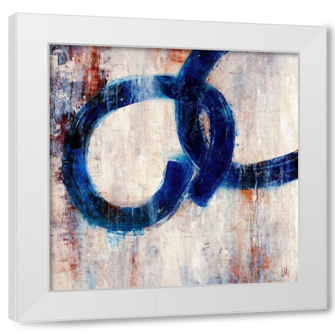 Lapis Rings I White Modern Wood Framed Art Print by Maas, Jodi