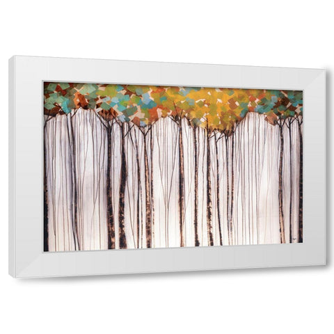 Light in the Leaves White Modern Wood Framed Art Print by Taylor, Kari