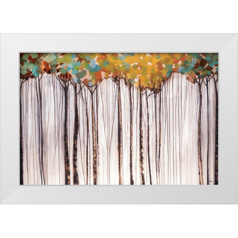 Light in the Leaves White Modern Wood Framed Art Print by Taylor, Kari
