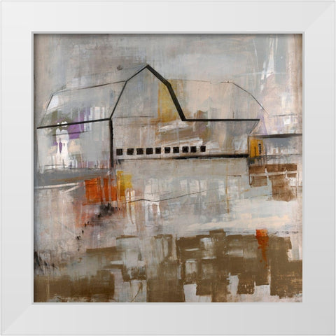 Old Barn White Modern Wood Framed Art Print by Henry, Alexys