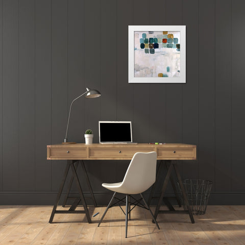 Patio Mosaic White Modern Wood Framed Art Print by Maas, Jodi