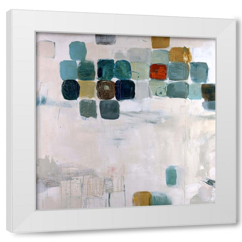 Patio Mosaic White Modern Wood Framed Art Print by Maas, Jodi