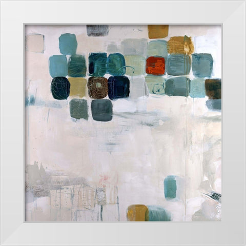 Patio Mosaic White Modern Wood Framed Art Print by Maas, Jodi