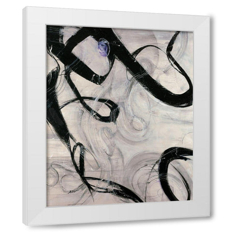 Slow Dance White Modern Wood Framed Art Print by Douglass, Farrell