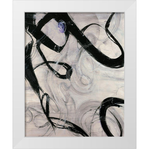Slow Dance White Modern Wood Framed Art Print by Douglass, Farrell