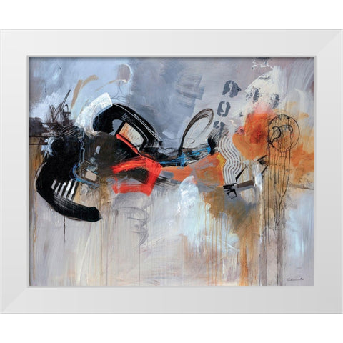 U.O.G White Modern Wood Framed Art Print by Edmunds, Sydney
