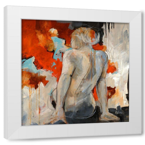 Forget Me Not II White Modern Wood Framed Art Print by Drotar, Rikki