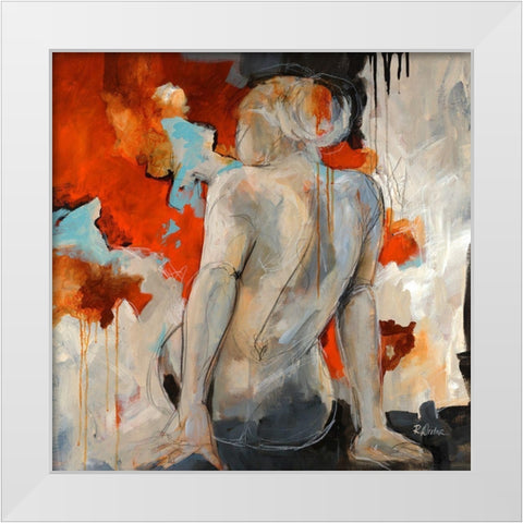 Forget Me Not II White Modern Wood Framed Art Print by Drotar, Rikki