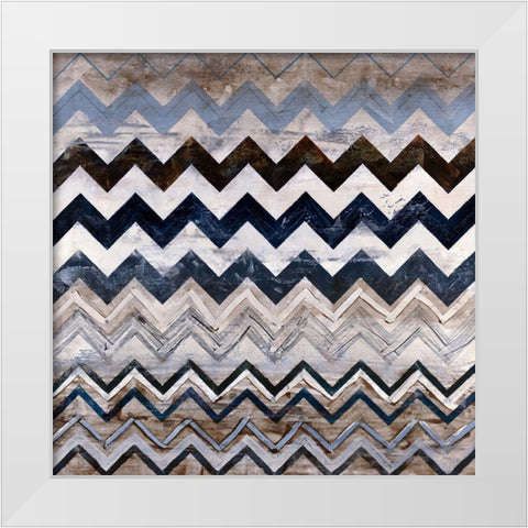 Zig Zag IV White Modern Wood Framed Art Print by Henry, Alexys