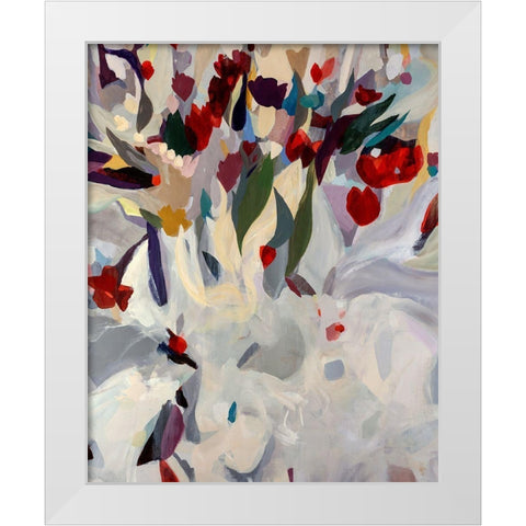 Coronation White Modern Wood Framed Art Print by Maas, Jodi