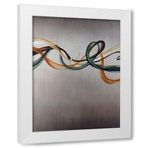 Fluent III White Modern Wood Framed Art Print by Edmunds, Sydney
