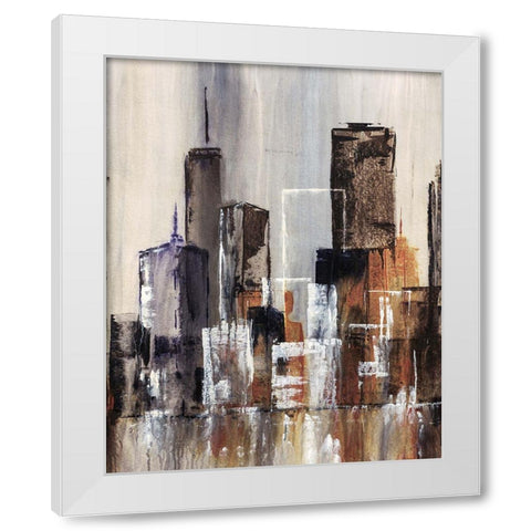 Coastal City I White Modern Wood Framed Art Print by Taylor, Kari