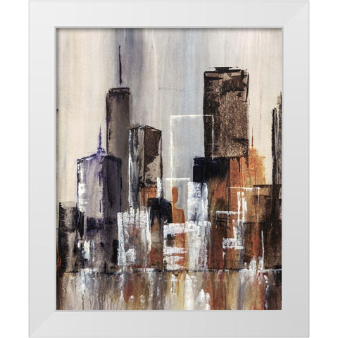Coastal City I White Modern Wood Framed Art Print by Taylor, Kari