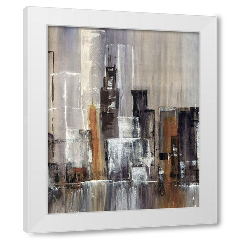 Coastal City II White Modern Wood Framed Art Print by Taylor, Kari