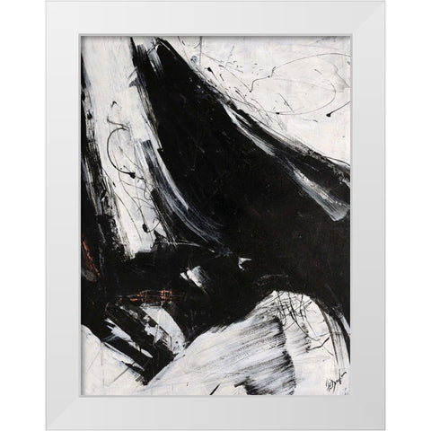 Staccato II White Modern Wood Framed Art Print by Douglass, Farrell