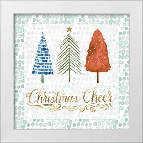 Christmas Tree Whimsy IV White Modern Wood Framed Art Print by Popp, Grace