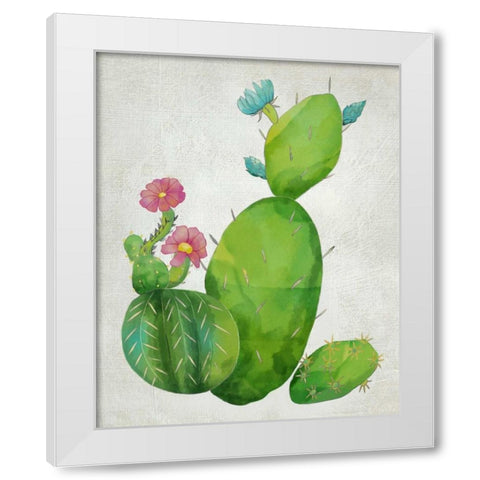 Cacti Collection I White Modern Wood Framed Art Print by Zarris, Chariklia