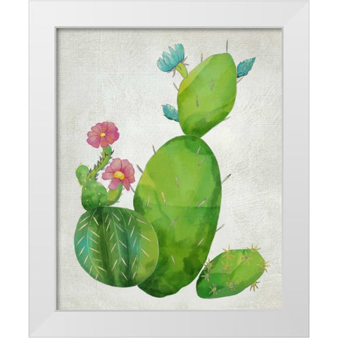 Cacti Collection I White Modern Wood Framed Art Print by Zarris, Chariklia