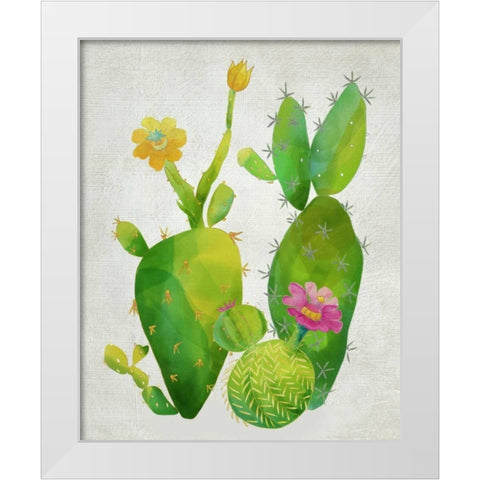 Cacti Collection II White Modern Wood Framed Art Print by Zarris, Chariklia