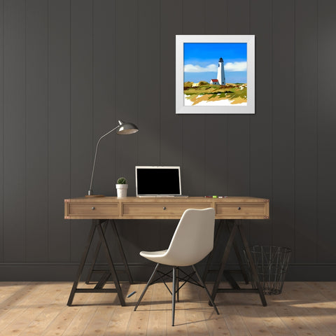 Lighthouse Scene IV White Modern Wood Framed Art Print by Kalina, Emily