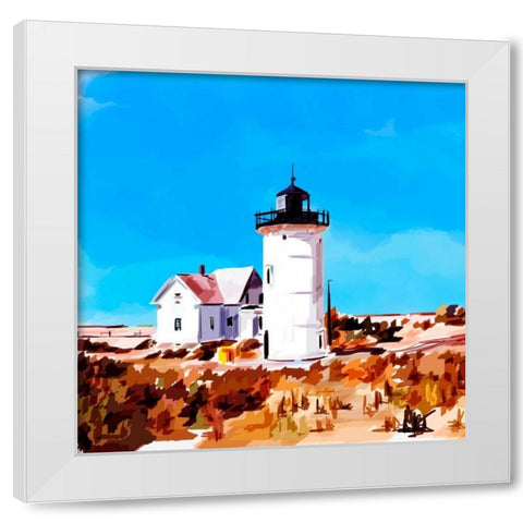 Lighthouse Scene VII White Modern Wood Framed Art Print by Kalina, Emily