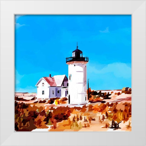 Lighthouse Scene VII White Modern Wood Framed Art Print by Kalina, Emily