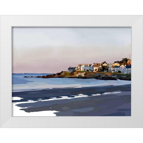 Peaceful Coast White Modern Wood Framed Art Print by Kalina, Emily