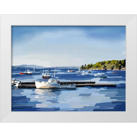 Peaceful Harbor II White Modern Wood Framed Art Print by Kalina, Emily