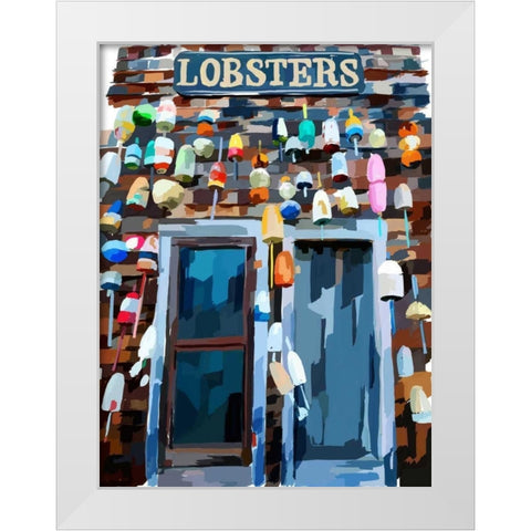 Vibrant Buoys III White Modern Wood Framed Art Print by Kalina, Emily