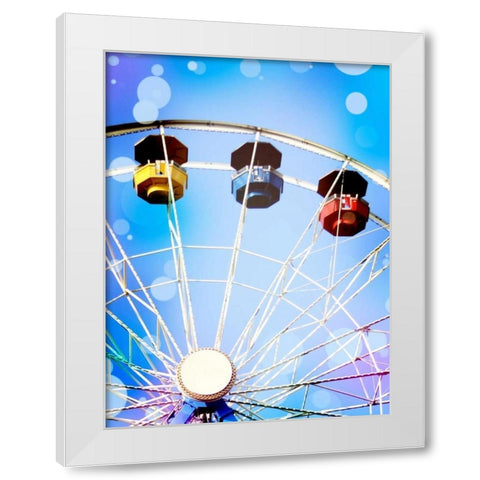 Carnival Blues III White Modern Wood Framed Art Print by Coomes, Sylvia