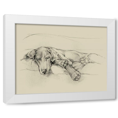 Dog Days II White Modern Wood Framed Art Print by Harper, Ethan