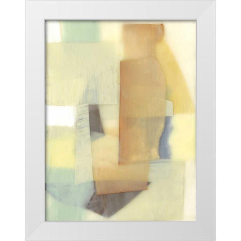 Translucent Layers I White Modern Wood Framed Art Print by Goldberger, Jennifer