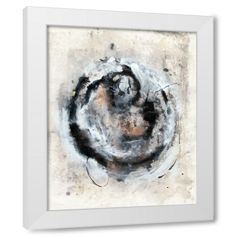 Circular Energy III White Modern Wood Framed Art Print by Combs, Joyce