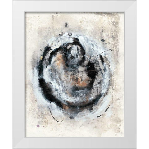 Circular Energy III White Modern Wood Framed Art Print by Combs, Joyce