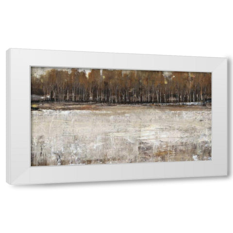 Neutral Reflection I White Modern Wood Framed Art Print by OToole, Tim
