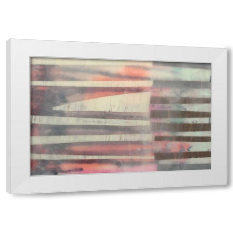 Lines and Layers I White Modern Wood Framed Art Print by Goldberger, Jennifer