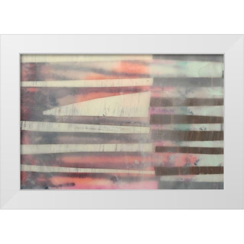 Lines and Layers I White Modern Wood Framed Art Print by Goldberger, Jennifer