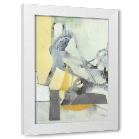 Ribbon in Wax I White Modern Wood Framed Art Print by Goldberger, Jennifer