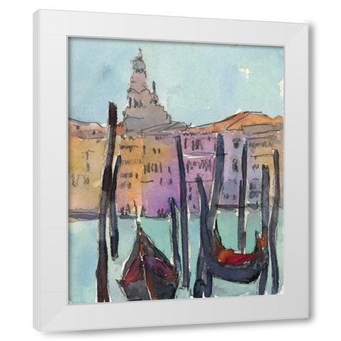 Venice Plein Air IV White Modern Wood Framed Art Print by Dixon, Samuel
