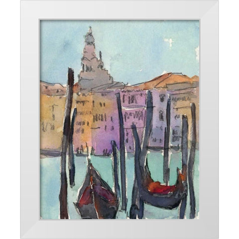 Venice Plein Air IV White Modern Wood Framed Art Print by Dixon, Samuel