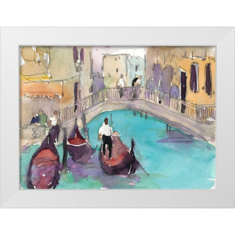 Venice Plein Air V White Modern Wood Framed Art Print by Dixon, Samuel