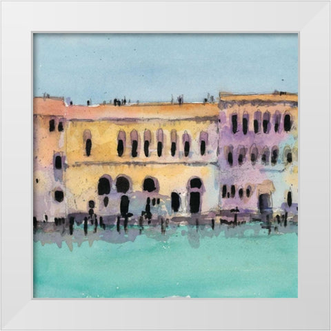 Venice Plein Air VI White Modern Wood Framed Art Print by Dixon, Samuel