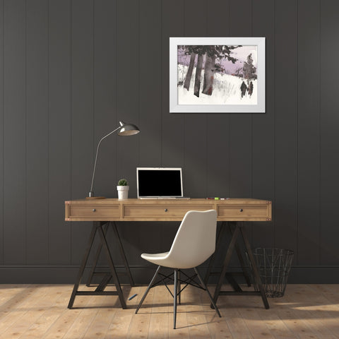 Woodland Sketch II White Modern Wood Framed Art Print by Dixon, Samuel