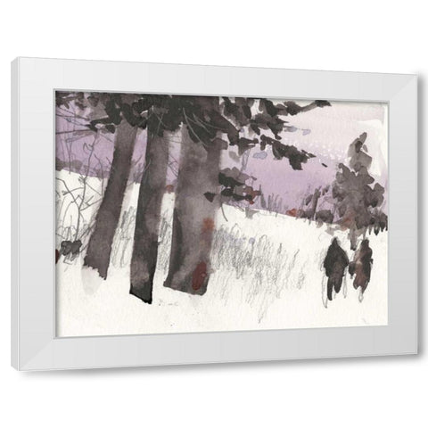 Woodland Sketch II White Modern Wood Framed Art Print by Dixon, Samuel