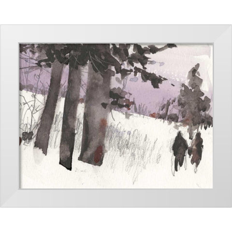 Woodland Sketch II White Modern Wood Framed Art Print by Dixon, Samuel