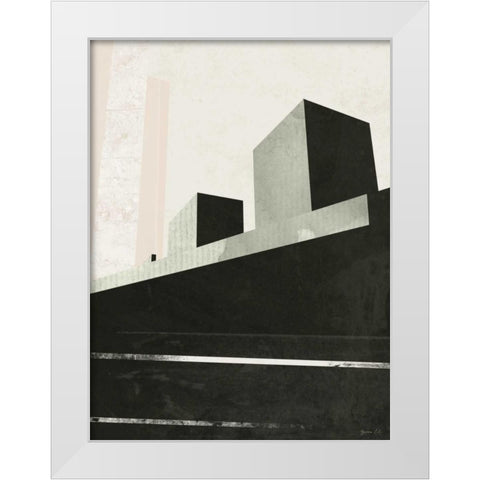 Outside In IV White Modern Wood Framed Art Print by Green Lili