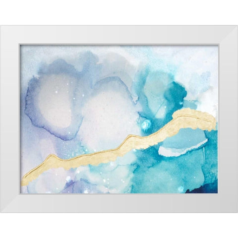 Ice Crystals I White Modern Wood Framed Art Print by Combs, Joyce